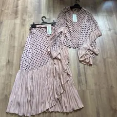 新品 THE NEWHOUSE 定価￥9万9000円 セットアップ 水玉