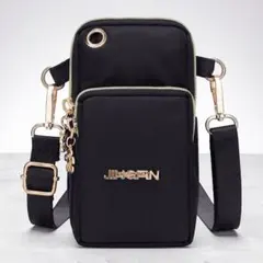 JINGPIN スマホショルダーバッグ ブラック