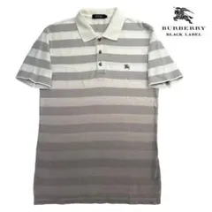 極美品 BURBERRY BLACK LABEL グラデ ポロシャツ 2/M