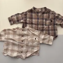 tete a tete テータテート　チェック 長袖シャツ 80cm 90cm