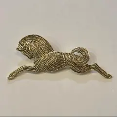 新品 馬ブローチ ゴールド アンティーク調 レトロ ブローチ 縁起物 ホース