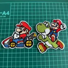 スーパーマリオアイロンワッペン2枚セット　大きめ