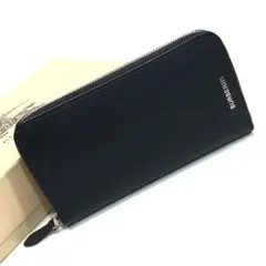 未使用✨希少 箱付 バーバリー アコーディオン ラウンドジップアラウンド 長財布