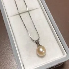 SILVER パール 1粒 真珠 ネックレス