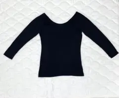 【used】ジーユー GU スタイルヒート ワイドネックT ブラック L