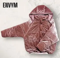 ENVYM ベロア素材 ダウンジャケット