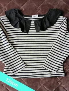 120cm ペアマノン　襟付きワッフルカットソー