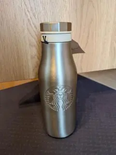 Starbucks ステンレス ロゴ ボトル ゴールド 473ml