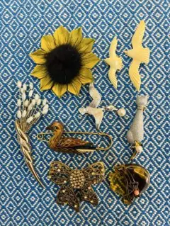 ヴィンテージブローチセット　昭和レトロ