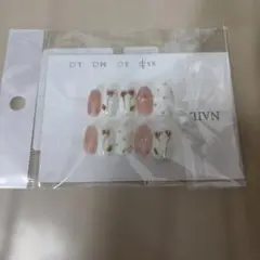 ネイルチップ　チューリップ　ホワイト　ピンク　XSサイズ