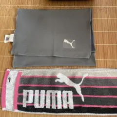 PUMA グレー スポーツタオル ロゴ入りのサムネイル