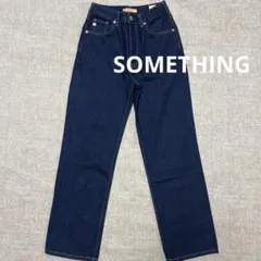 SOMETHING ELSA ヴィンテージストレートデニムパンツ