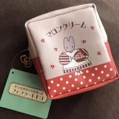 マロンクリーム　箱型ミニポーチ ファンシーレトロ　サンリオ　小物入れ