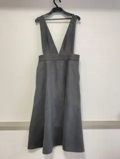 ジャンパースカート 膝下丈