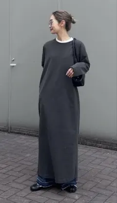 PONさん企画　クルーネックロングカットワンピース