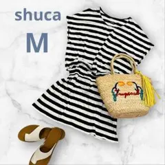 シュカ グローバルワーク ワンピース チュニック ボーダー M ウエストゴム