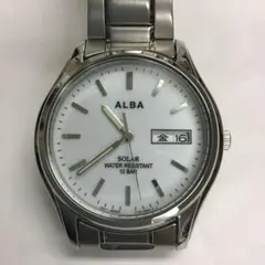 ❣️美品❣️ALBAアルバ　ソーラー 受電メンズ腕時計 曜日漢字表示　10気圧防水のサムネイル