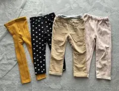 キッズ ボトムス 4点セット ズボン パンツ　スパッツ　95