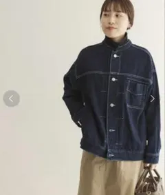 ノーカラーデニムジャケット デニムジャケット