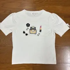 Super Beauty 刺繍半袖ニット 42のサムネイル