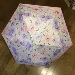 新品 未使用　晴雨兼用 フラワー柄　折り畳み傘　開閉しやすい◎