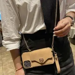 チェーンショルダー アイフォーンカバー　ipc657 iPhone14plus用
