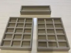 無印良品　ベロアケース格子2個メガネ小物ケース1個の3点セット