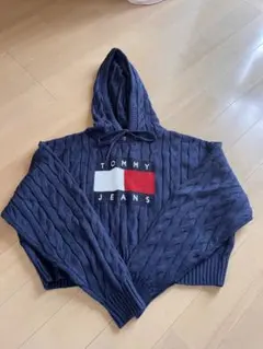 TOMMY JEANS ネイビー フード付きセーター Sのサムネイル