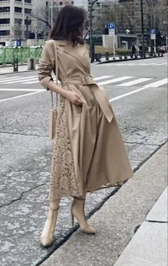 rienda ビッグカラーバックレーストレンチコート