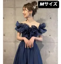 （最終値下げ）アーバンブランシュ　Mサイズ　カラードレス　ネイビー