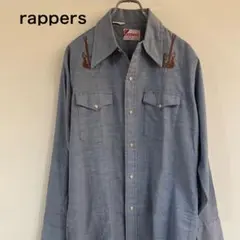 【レア】rappers シャンブレーシャツ ウエスタン 刺繍 USA製 古着