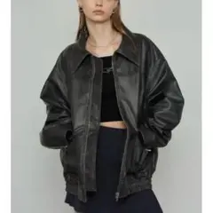 ヴィンテージライクオーバーブルゾン ブラック