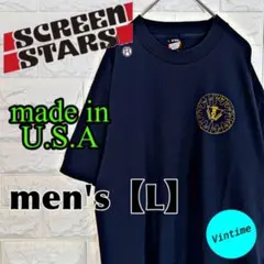 y513 USA製【SCREEN STARS】プリントTシャツ【メンズL】