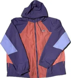 NIKE ナイロンジャケット　XXL　オレンジ　パープル　ジップパーカー　90s