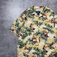 80s old stussy 初期パイン柄 レーヨン アロハ - メルカリ