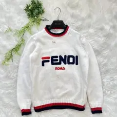 11479【美品・井上尚弥着用モデル】フェンディ☆人気モデルニットセーター黒 美品】FENDI フェンディ セーター ニット メンズ サイズ50 【公式通販】