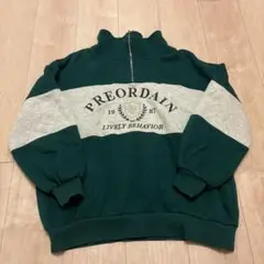 ラブトキ　PREORDAIN ハーフジップトレーナー 100cm以上　グリーン