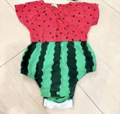 ベビー用　スイカ柄のロンパース