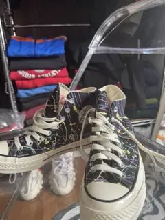 【美品】CT70 PAINT SPLATTER BLACK HI CUT