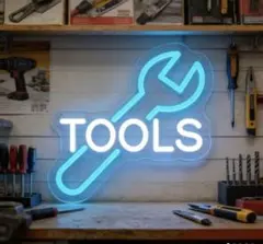 LED ネオンサイン ツール tools アメリカン雑貨 ガレージ 工具 看板