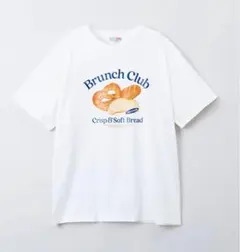 【匿名配送】 SPAO ホワイト 白 Tシャツ パン グラフィック 韓国