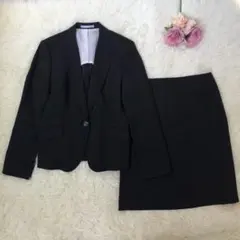 レミュー　ブラック×シャドーストライプ　ストレッチ　シルク混　ジャケットLL