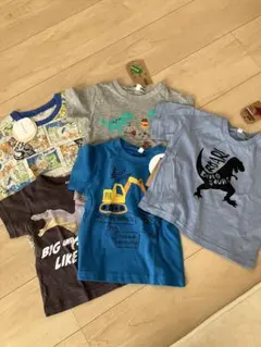 恐竜プリント Tシャツ5枚セット