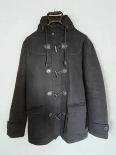 JACK JONES ブラック ダッフルコート フード付き M