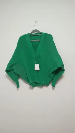 グレイル GRL グリーン Vネック カーディガン Fサイズ