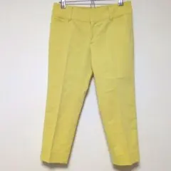 【美品級】クードシャンス センタープレス クロップドパンツ 36 イエロー S