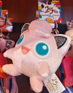 USJ　25周年　ポケモン　プリン　ショルダーストラップ付き　キーチェーン