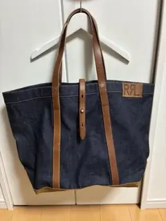 RRL レザートリム デニムトート 濃紺 - メルカリ