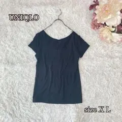 UNIQLO エアリズム半袖インナー（X L）黒　夏シャツ　レディース