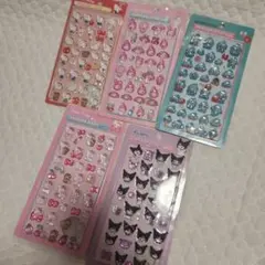 サンリオ　ぷっくりシール 立体シール 3Dステッカー 5パックセット